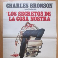 Cine: CARTEL CINE LOS SECRETOS DE LA COSA NOSTRA CHARLES BRONSON LINO VENTURA MAC 1974 C2059. Lote 262385155