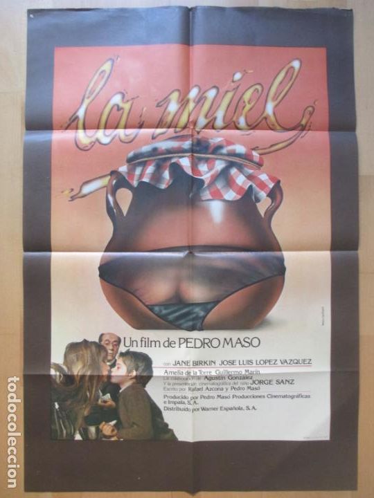 Cinema: CARTEL CINE, LA MIEL, PEDRO MASO, JANE BIRKIN, JOSE LUIS LOPEZ VAZQUEZ, 1979, C449