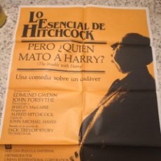 Cine: CARTEL DE CINE- POSTER. CARTEL PERO ¿QUIEN MATO A HARRY? - LO ESENCIAL DE HITCHCOCK. Lote 263804385