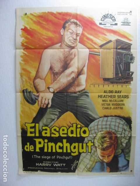 Cinema: el asedio de pinchgut - poster cartel original - The Siege of Pinchgut aldo ray The Siege of Pinch L