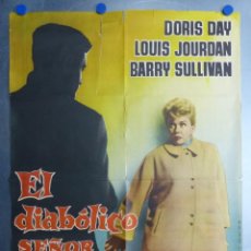 Cine: POSTER - EL DIABOLICO SEÑOR BENTON, DORIS DAY, LOUIS JOURDAN, BARRY SULLIVAN - AÑO 1960