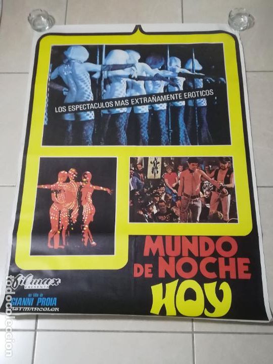 Cinema: POSTER / CARTEL DE CINE ORIGINAL. MUNDO DE NOCHE HOY. GIANNI PRIOA. 100 X 70 CM