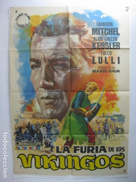 Cin&eacute;ma: la furia de los vikingos - poster cartel original - cameron mitchell folco lulli mario bava - L