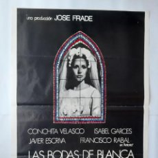 Cine: ANTIGUO CARTEL CINE LAS BODAS DE BLANCA CONCHITA VELASCO 1975 RV P78. Lote 267137499