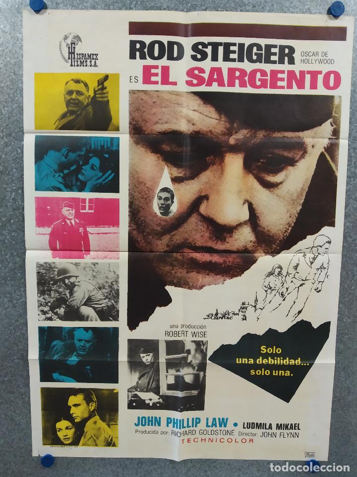 Cinema: El sargento. Rod Steiger, John Phillip Law, Ludmila Mikael. A&Ntilde;O 1974. POSTER ORIGINAL