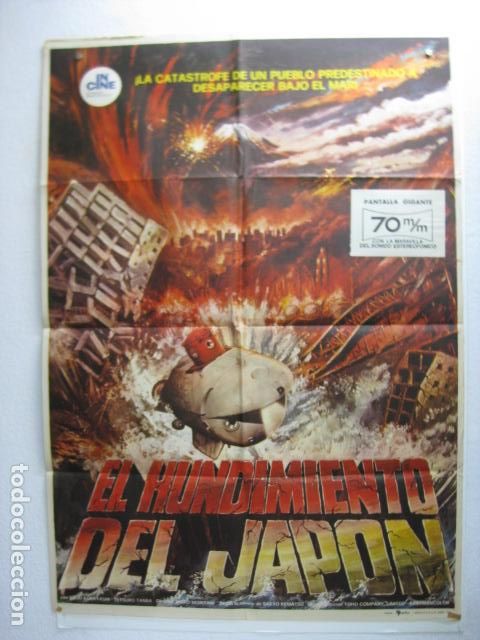 Cinema: el hundimiento del japon - poster cartel original - Nippon chinbotsu Japan Sinks Shir&ocirc; Moritani - L