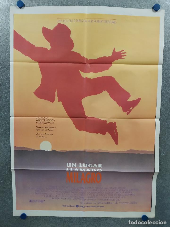 Cinema: Un lugar llamado Milagro. S&ocirc;nia Braga, Rub&eacute;n Blades. A&Ntilde;O 1987. POSTER ORIGINAL