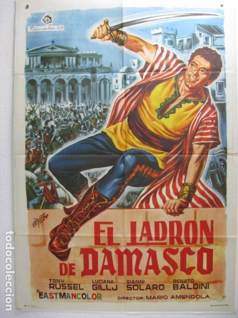 Kino: el ladron de damasco - poster cartel original -tony russell luciana gillj mario amendola vm ya&ntilde;ez -L