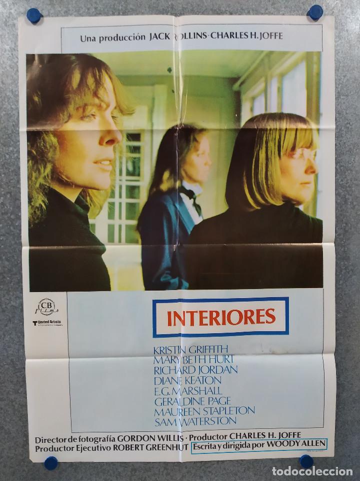 Cinema: Interiores. Diane Keaton, Mary Beth Hurt, Woody Allen. A&Ntilde;O 1977. POSTER ORIGINAL