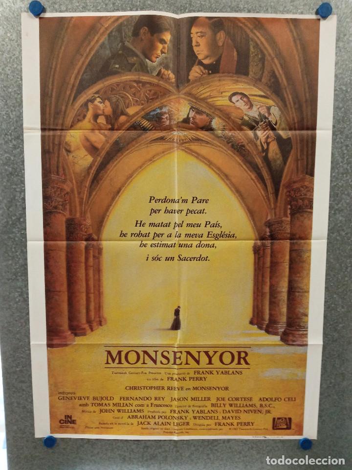 Cinema: Monse&ntilde;or MONSENYOR. Christopher Reeve, Genevi&egrave;ve Bujold, Fernando Rey. A&Ntilde;O 1982. POSTER ORIGINAL