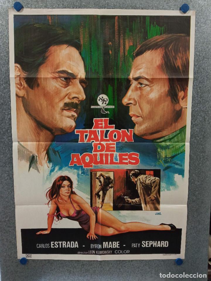 Cinema: El tal&oacute;n de Aquiles. Carlos Estrada, May Heatherly, Byron Mabe. A&Ntilde;O 1975. POSTER ORIGINAL