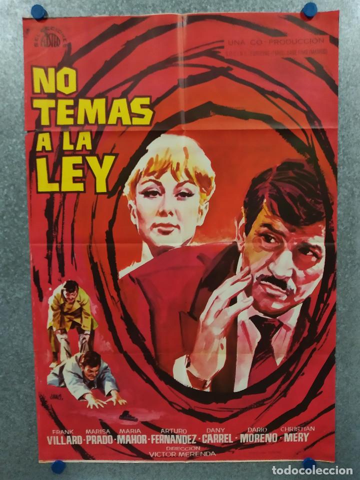 Cinema: No temas a la ley. Franck Villard, Dario Moreno, Marisa Prado. A&Ntilde;O 1963. POSTER ORIGINAL