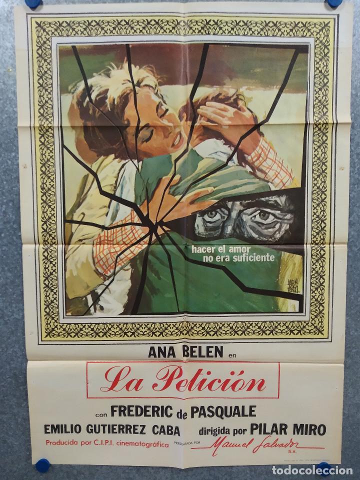 Cine: La petici&oacute;n. ANA BELEN, Carmen Maura, Emilio Guti&eacute;rrez Caba. A&Ntilde;O 1976. POSTER ORIGINAL