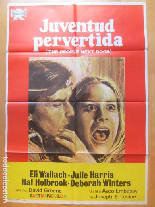 Cinema: CARTEL CINE, JUVENTUD PERVERTIDA, ELI WALLACH, JULIE HARRIS, JANO, 1973, C854