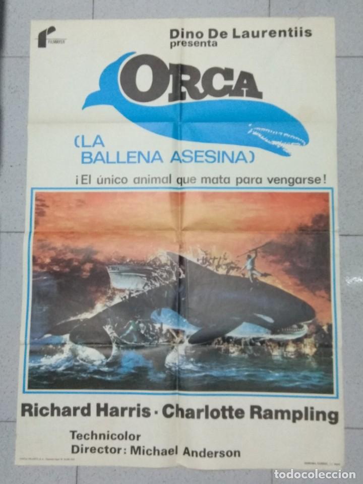 Kino: POSTER ORIGINAL - ORCA (LA BALLENA ASESINA).