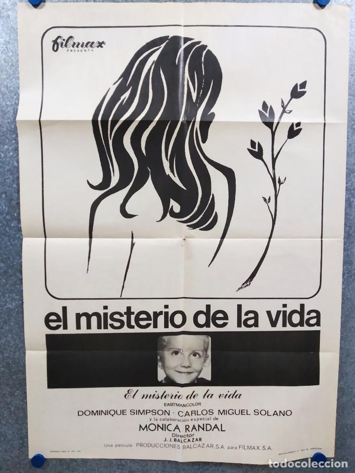 Cinema: El misterio de la vida. Dominique Simpson, Juan Miguel Solano MONICA RANDAL A&Ntilde;O 1972 POSTER ORIGINAL