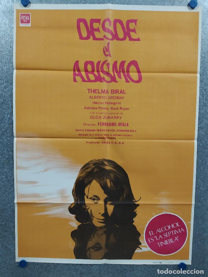 Cinema: Desde el abismo. Thelma Biral, Olga Zubarry, Alberto Argibay. A&Ntilde;O 1982. POSTER ORIGINAL