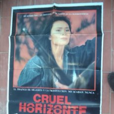 Cine: CARTEL DE CINE CRUEL HORIZONTE BRUCE BARON GUY LEE THYS 70X 100 APROX MOVIE POSTER VER FOTO