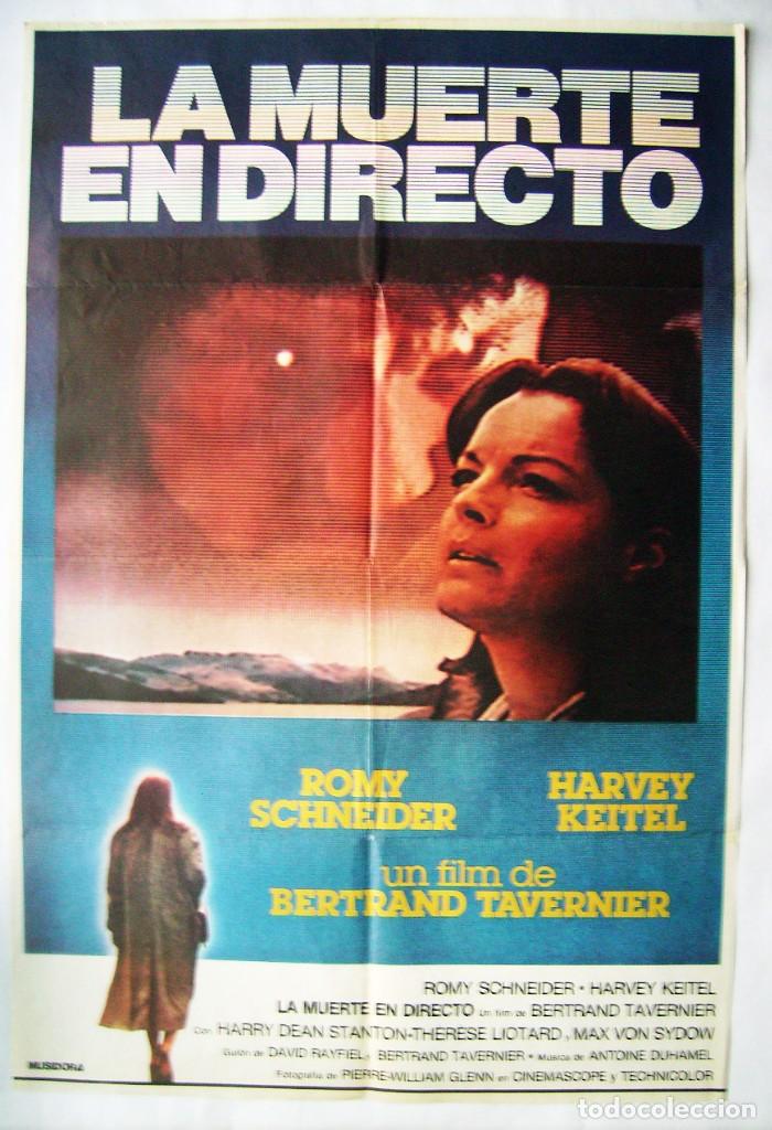 Kino: LA MUERTE EN DIRECTO, con Romy Schneider. POSTER.. 67 X 99,5 cms.