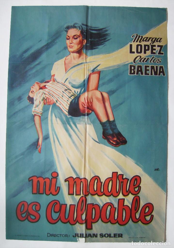 Kino: MI MADRE ES CULPABLE, con Marga L&oacute;pez. POSTER 67 X 99,5. A&ntilde;o: 1962 . Dibujante: Jano.