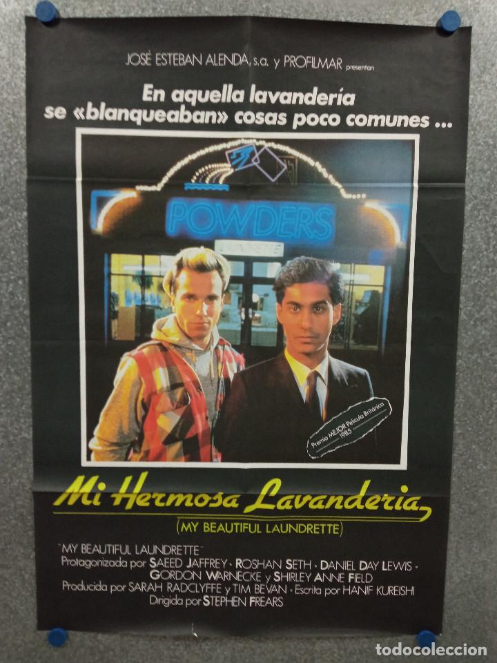 Kino: Mi hermosa lavander&iacute;a. Daniel Day-Lewis, Roshan Seth. POSTER ORIGINAL