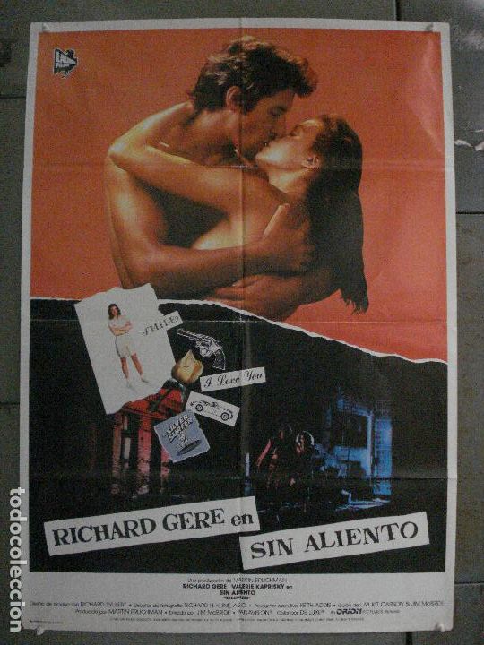 Cin&eacute;ma: CDO L570 SIN ALIENTO RICHARD GERE VALERIE KAPRISKY POSTER ORIGINAL 70X100 ESTRENO