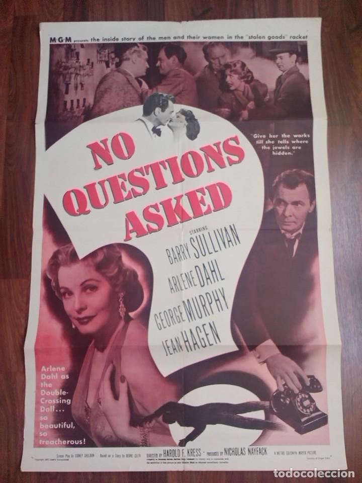Kino: 1951-NO QUESTIONS ASKED.BARRY SULLIVAN.ARLENE DAHL.ORIGINAL MOVIE POSTER. MUY GRANDE