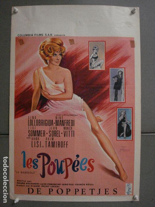 Cine: ABH16 LE BAMBOLE ELKE SOMMER GINA LOLLOBRIGIDA LISI SOMMER POSTER ORIGINAL 37X55 BELGA