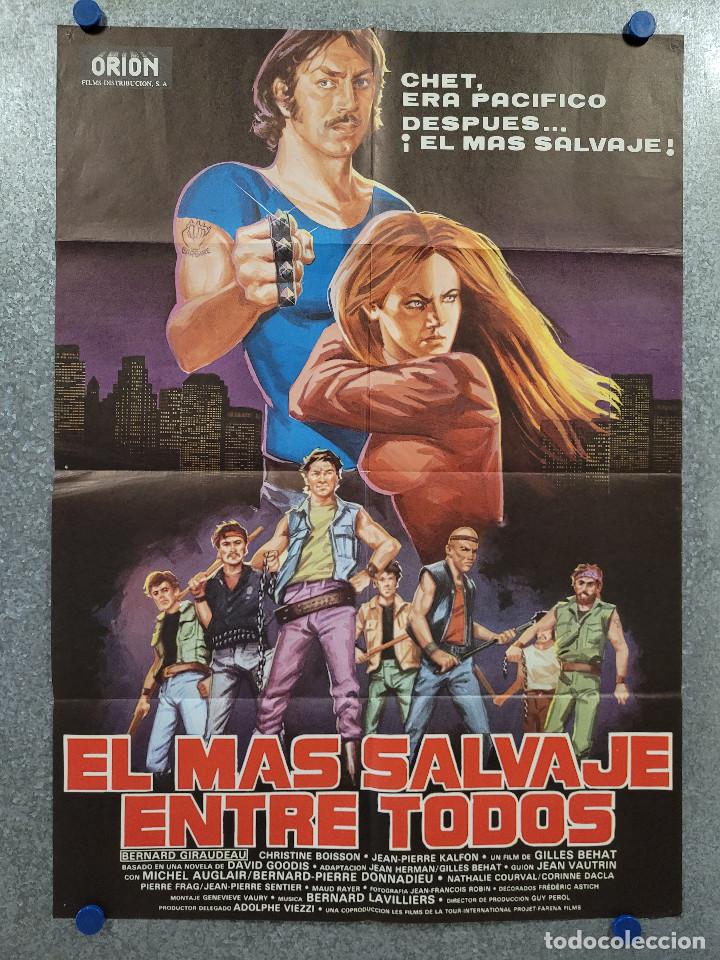 Cine: El m&aacute;s salvaje entre todos. Bernard Giraudeau, Christine Boisson. . POSTER ORIGINAL
