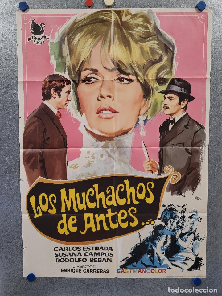 Cine: Los muchachos de antes no usaban gomina . SUSANA CAMPOS, CARLOS ESTRADA. A&Ntilde;O 1970. POSTER ORIGINAL