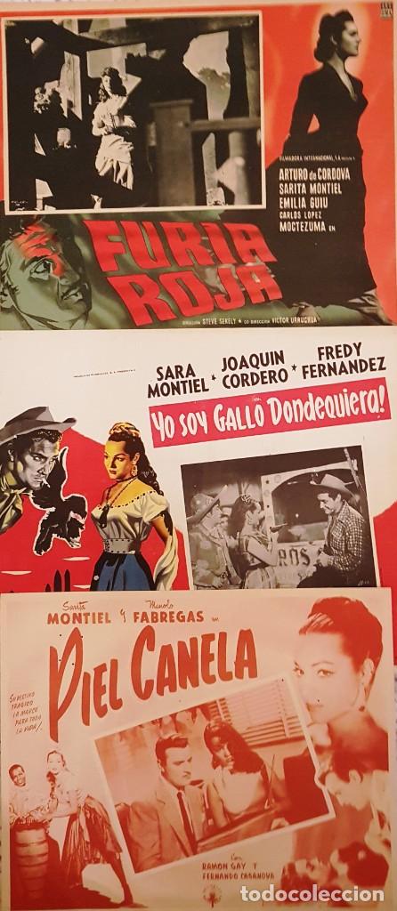 Kino: SARA MONTIEL.PIEL CANELA.YO SOY GALLO DONDEQUIERA.FURIA ROJA. POSTERS