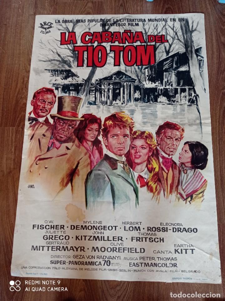 Kino: Antiguo cartel de cine original a&ntilde;os 60 La caba&ntilde;a del T&iacute;o Tom