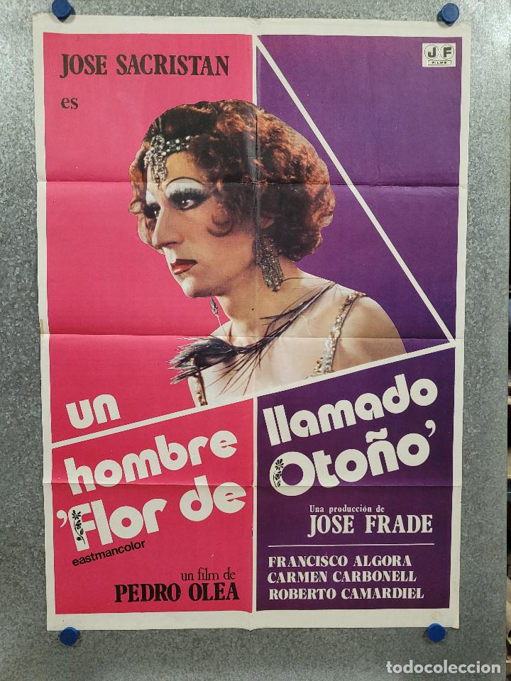 Cine: Un hombre llamado Flor de Oto&ntilde;o. Jos&eacute; Sacrist&aacute;n, Francisco Algora. POSTER ORIGINAL