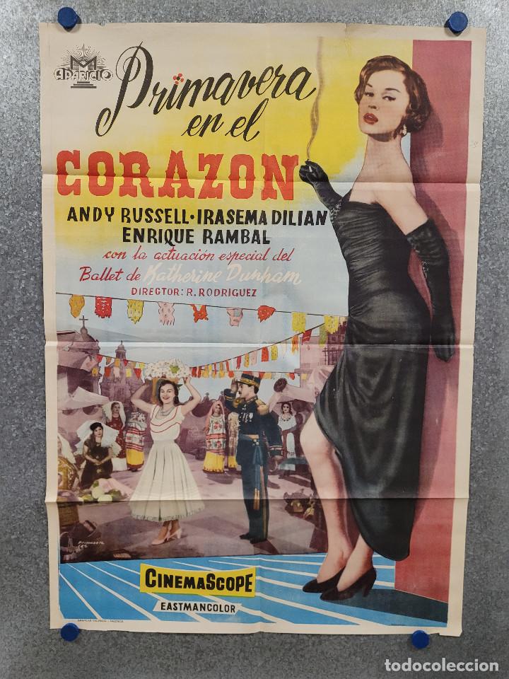 Kino: PRIMAVERA EN EL CORAZON. ANDY RUSSELL, IRASEMA DILLAN. POSTER ORIGINAL