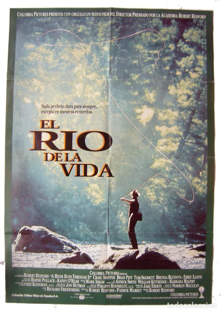 Kino: EL RIO DE LA VIDA, con Brad Pitt. POSTER 69 X 99 cms.1992.
