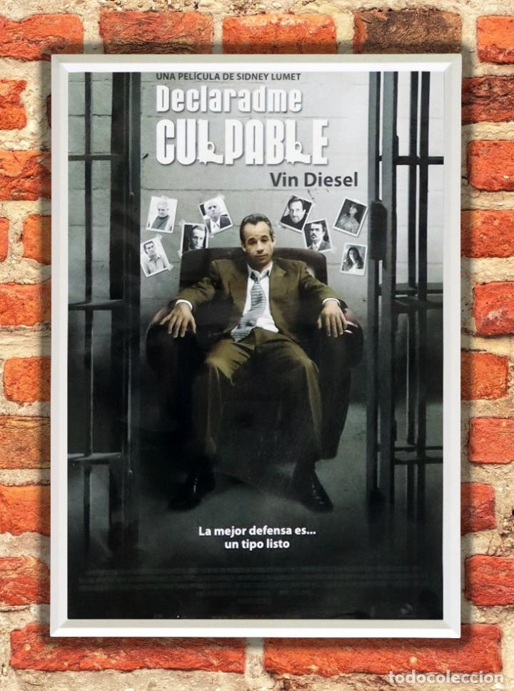 Cine: Cuadro Declaradme culpable poster y marco pel&iacute;cula - Foto 1