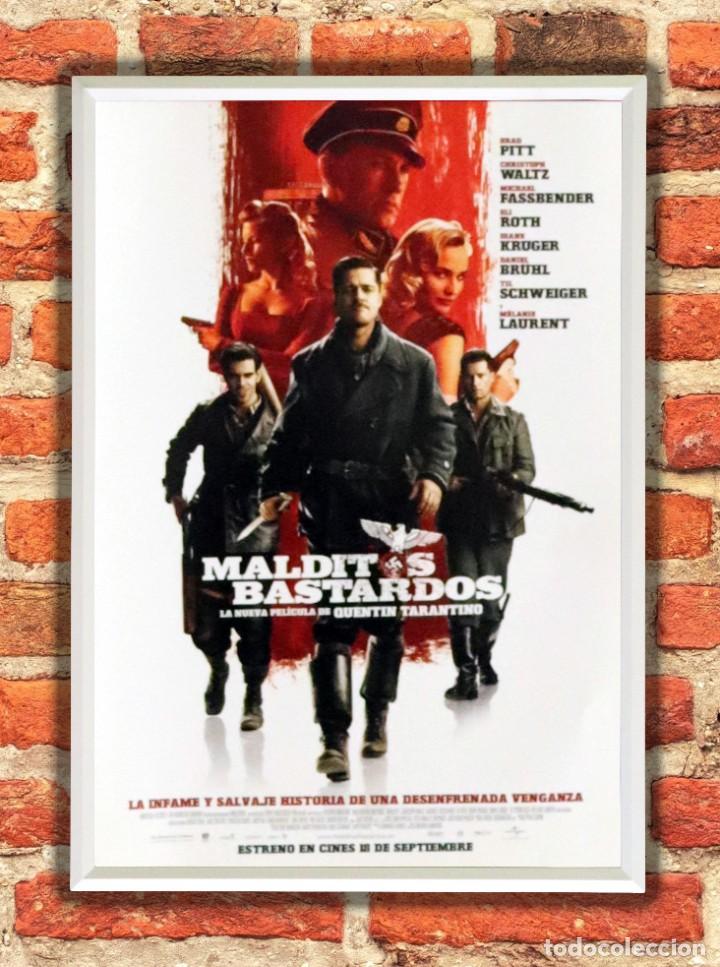 Cinema: Cuadro Malditos bastardos poster y marco pel&iacute;cula