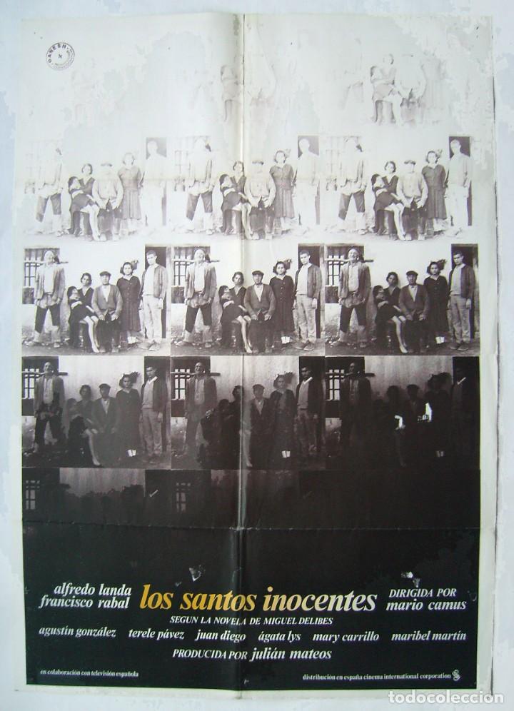 Cinema: LOS SANTOS INOCENTES, con Francisco Rabal. POSTER. 70 X100 cms. 1984.