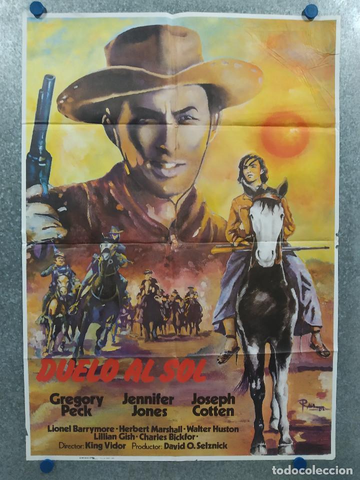 Cine: Duelo al sol. Jennifer Jones, Gregory Peck, Joseph Cotten. A&Ntilde;O 1982. POSTER ORIGINAL