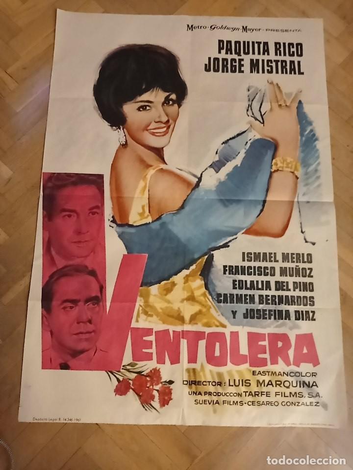 ANTIGUO CARTEL DE CINE ORIGINAL AÑOS 60 VENTOLERA (Cine - Posters y Carteles - Clasico Español)