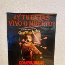 Cine: CARTEL CINE ORIG LA SERPIENTE Y EL ARCO IRIS (1988) / 70X50 / BILL PULLMAN / CATHY TYSON. Lote 286570793
