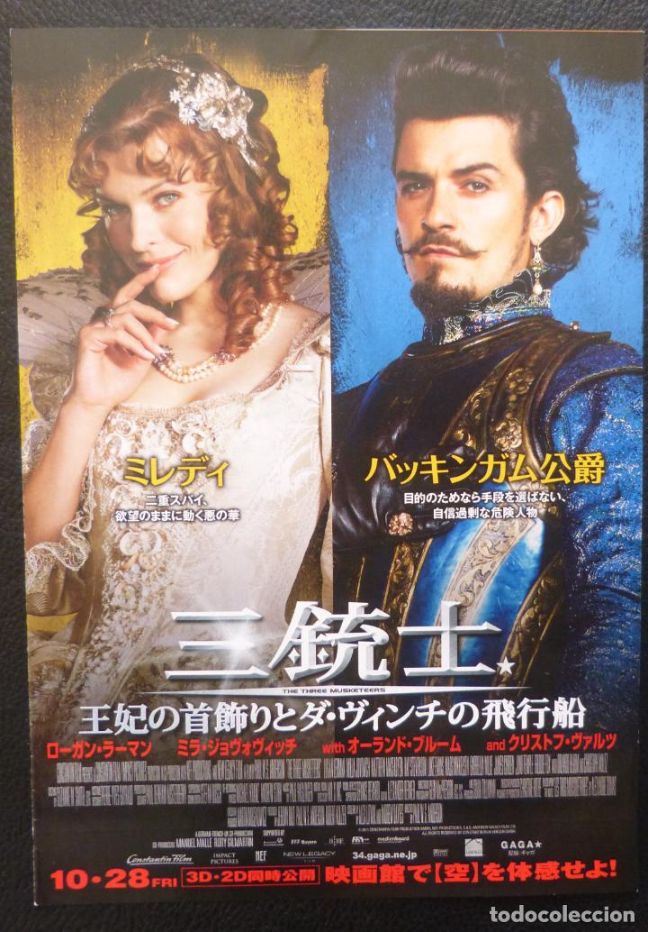 Kino: LOS TRES MOSQUETEROS ORIGINAL JAPON&Eacute;S B5 CHIRASHI Flyer POSTER, 2011 (10X7-1 / 2 Pulgadas)