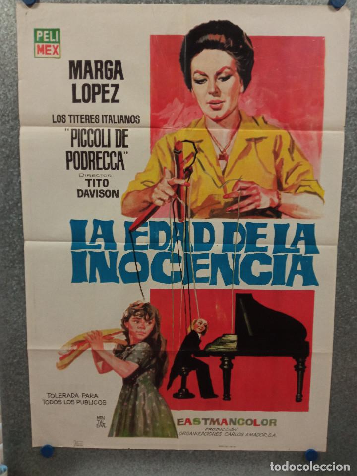 Kino: LA EDAD DE LA INOCENCIA. MARGA LOPEZ.PICCOLI DE PODRECCA, TITERES ITALIANOS. A&Ntilde;O 1964. POSTER MEXICO