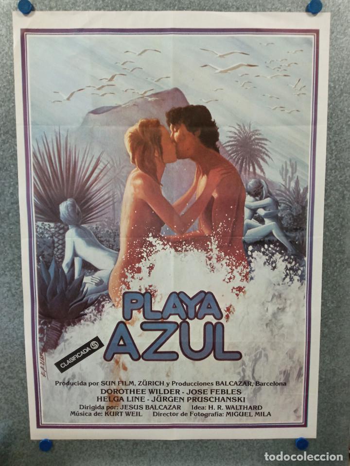 Kino: Playa azul. Juanita Brown, Bord Theed, Jos&eacute; Febles, Helga Lin&eacute;. POSTER ORIGINAL