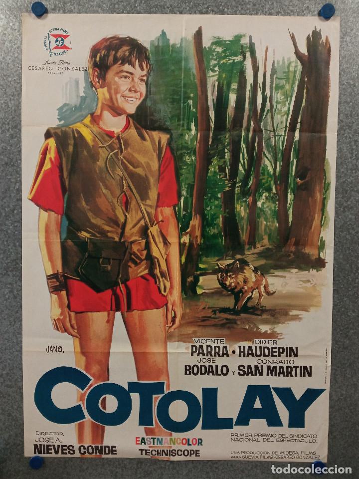 Kino: Cotolay (El ni&ntilde;o y el lobo). Vicente Parra, Didier Haudepin. A&Ntilde;O 1966. POSTER ORIGINAL