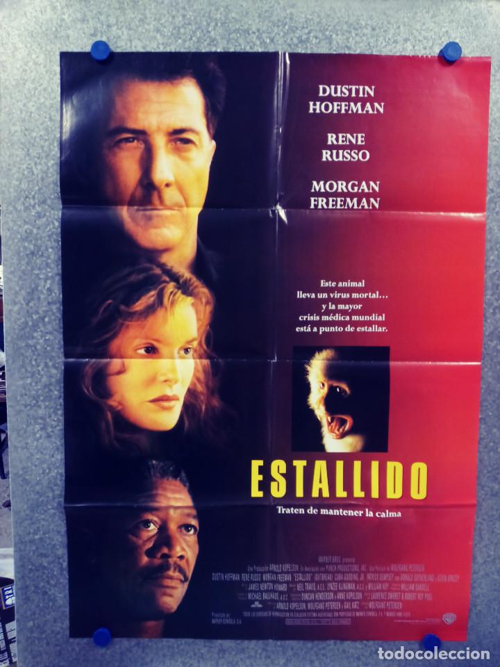 Kino: Estallido. Dustin Hoffman, Ren&eacute; Russo, Morgan Freeman. A&Ntilde;O 1995. POSTER ORIGINAL