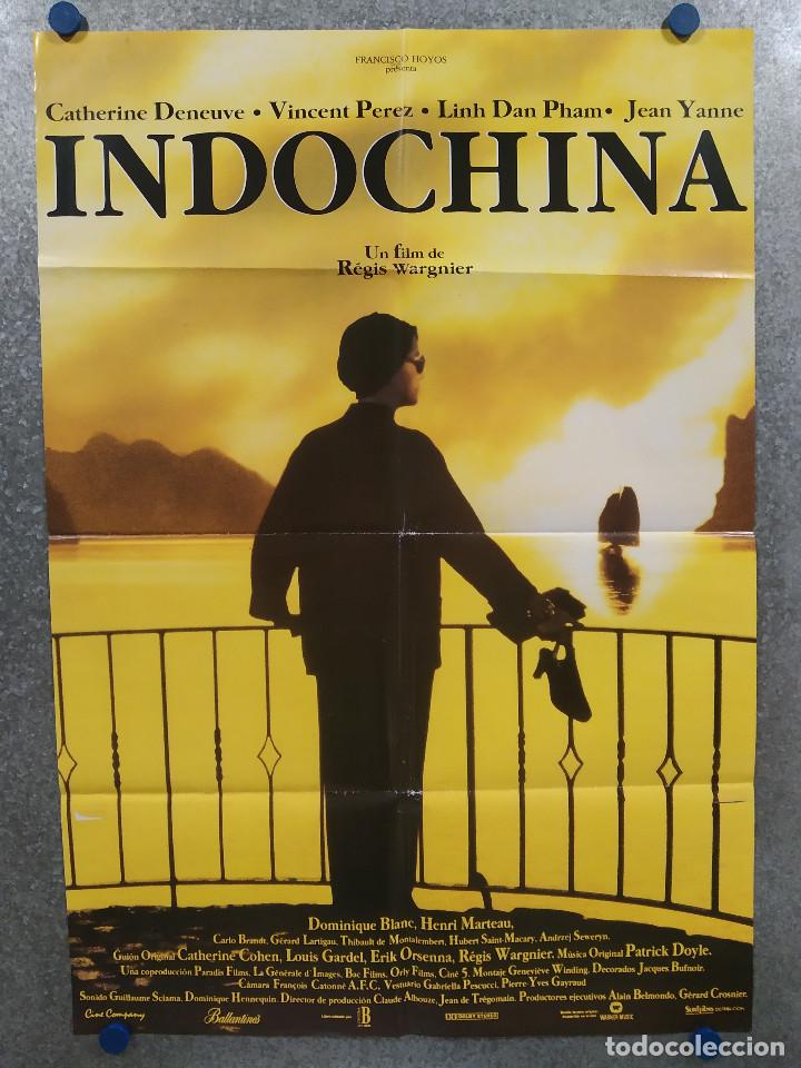 Kino: Indochina. Catherine Deneuve, Vincent P&eacute;rez. POSTER ORIGINAL