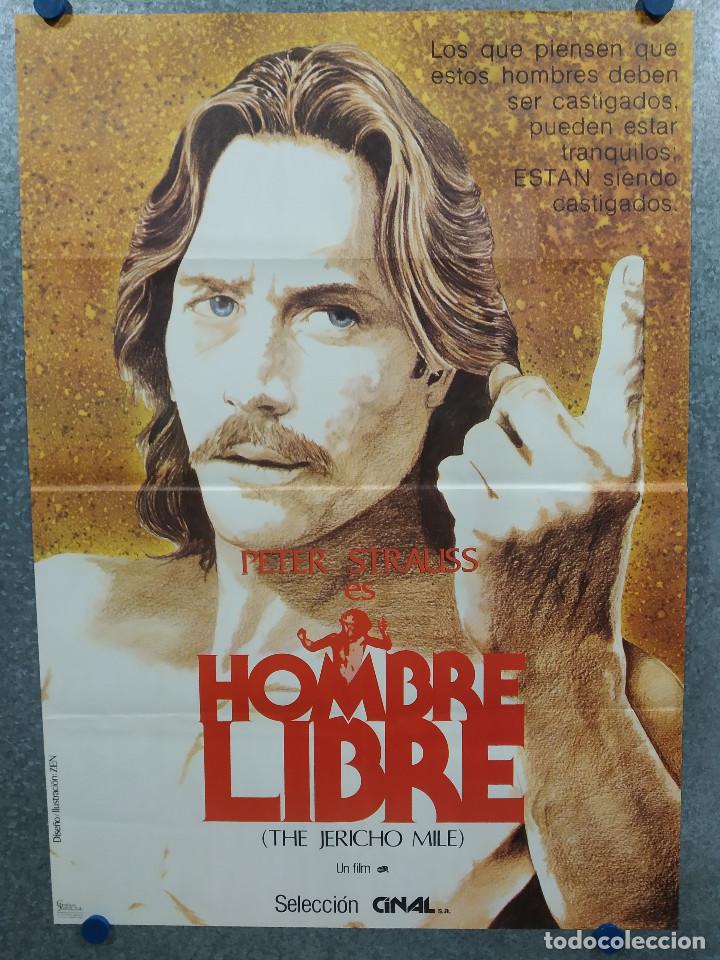Kino: Hombre libre. Peter Strauss, Richard Lawson, Roger E. Mosley. A&Ntilde;O 1980. POSTER ORIGINAL
