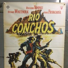 Cine: CDO M938 RIO CONCHOS GORDON DOUGLAS RICHARD BOONE MAC POSTER ORIGINAL 70X100 ESTRENO. Lote 293371743