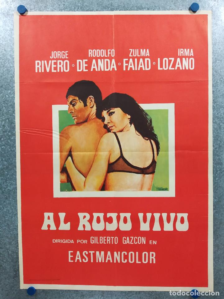 Kino: AL ROJO VIVO. JORGE RIVERO, RODOLFO DE ANDA. A&Ntilde;O 1971. POSTER ORIGINAL